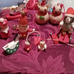 Vintage wooden Christmas Ornaments